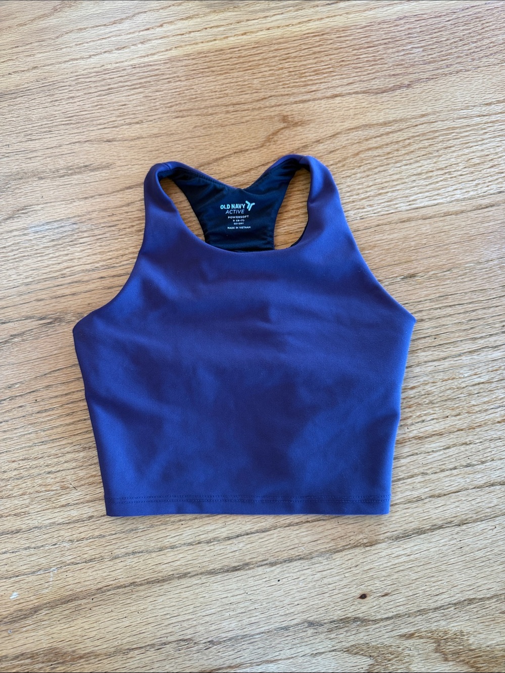 Old Navy Purple Racerback High-Neck Crop Top